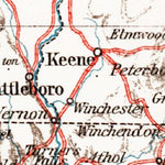 Waldin Railway Map of the New England States, 1909 digital map