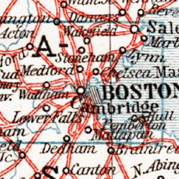 Waldin Railway Map of the New England States, 1909 digital map