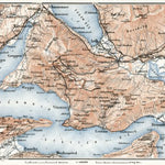 Waldin Rigi mountain and environs map, 1909 digital map