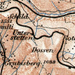 Waldin Rigi mountain and environs map, 1909 digital map
