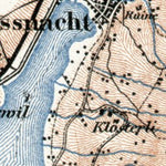 Waldin Rigi mountain and environs map, 1909 digital map