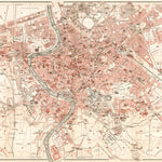 Waldin Rome (Roma) city map, 1909 digital map