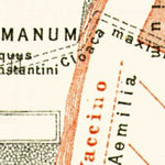 Waldin Rome, the Roman Forum plan, 1898 digital map