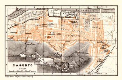 Waldin Sagunto city map, 1929 digital map