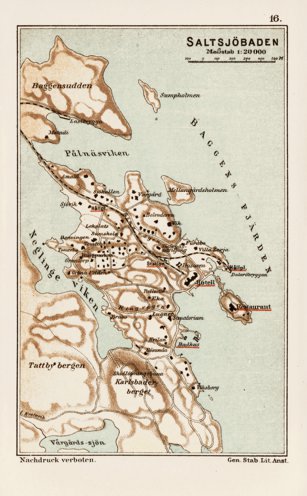 Waldin Saltsjöbaden region map, 1899 digital map
