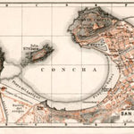 Waldin San Sebastián (Donostia) city map, 1902 digital map