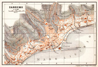 Waldin Sanremo city map, 1908 digital map