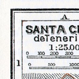 Waldin Santa Cruz de Tenerife city map, 1911 digital map