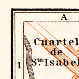Waldin Santiago de Compostela city map, 1899 digital map