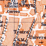 Waldin Santiago de Compostela city map, 1929 digital map