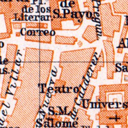 Waldin Santiago de Compostela city map, 1929 digital map