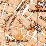 Waldin Saragossa (Zaragoza) city map, 1929 digital map