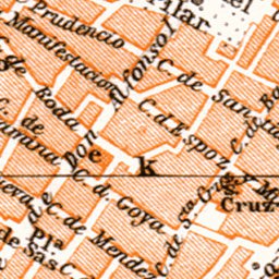 Waldin Saragossa (Zaragoza) city map, 1929 digital map
