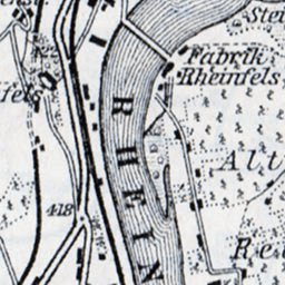 Waldin Schaffhausen (Schaffhouse) and environs map, 1897 digital map