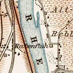 Waldin Schaffhausen (Schaffhouse) environs map, 1909 (second version) digital map