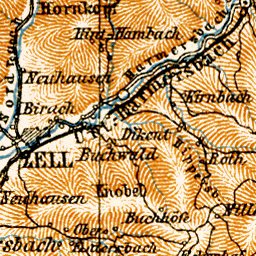Waldin Schwarzwald (the Black Forest) map. The north part, 1906 digital map