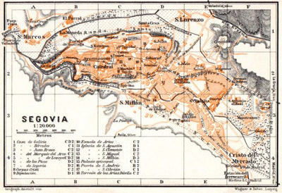 Waldin Segovia city map, 1929 digital map