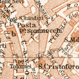 Waldin Siena city map, 1909 digital map