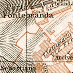 Waldin Siena city map, 1909 digital map