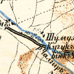 Waldin Simferopol to Alushta road map, 1905 digital map