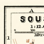 Waldin Sousse city map, 1909 digital map