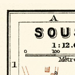 Waldin Sousse city map, 1909 digital map