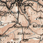 Waldin St. Gallen, Appenzell and environs map, 1909 digital map