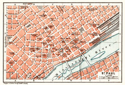 Waldin St. Paul city map, 1909 digital map