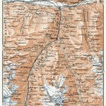 Waldin Stalden and Saas River Valley map, 1909 digital map