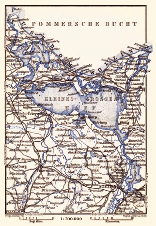 Stettin (Szczecin) environs Map, 1887 by Waldin | Avenza Maps