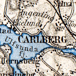 Waldin Stockholm and environs map, 1910 digital map