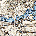 Waldin Stockholm and environs map, 1910 digital map