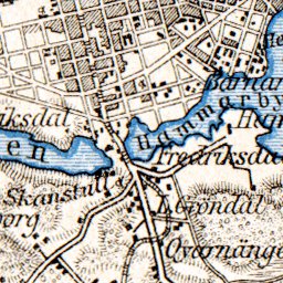 Waldin Stockholm and environs map, 1910 digital map