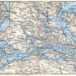 Waldin Stockholm and environs map. Djursholm town plan, 1911 digital map