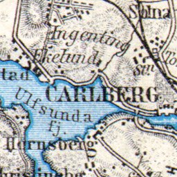 Waldin Stockholm and environs map. Djursholm town plan, 1911 digital map