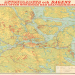 Waldin Stockholm city and adjacent communes map, 1911 digital map