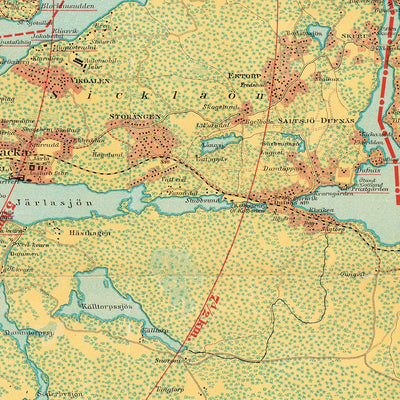 Waldin Stockholm city and adjacent communes map, 1911 digital map