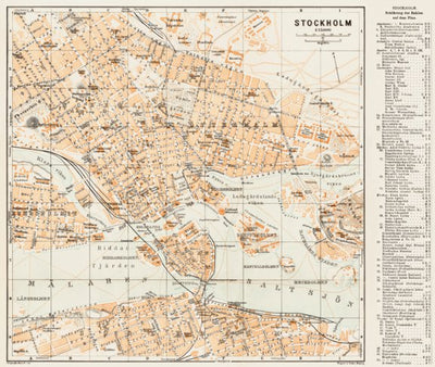 Waldin Stockholm city map, 1929 digital map