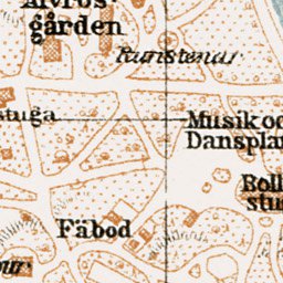 Waldin Stockholm (Djurgården): Skansen map, 1929 digital map