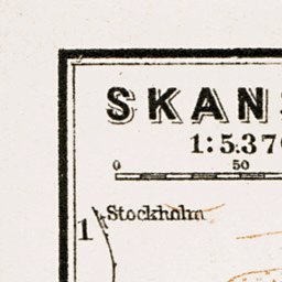 Waldin Stockholm (Djurgården): Skansen map, 1929 digital map