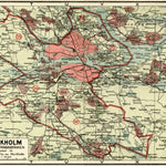Waldin Stockholm environs map, 1922 digital map
