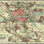 Waldin Stockholm environs map, 1922 digital map