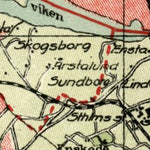 Waldin Stockholm environs map, 1922 digital map