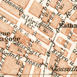 Szegedin (Szeged) city Map, 1911 by Waldin | Avenza Maps