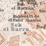 Waldin Tánger (طنجة, Tangier) city map, 1929 digital map