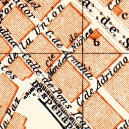 Tarragona city Map, 1899 by Waldin | Avenza Maps