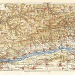 Waldin The Rhine District (Rheingau) map, 1927 digital map
