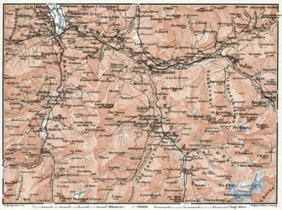 Waldin Thusis and Tiefenkastel environs map, 1909 digital map