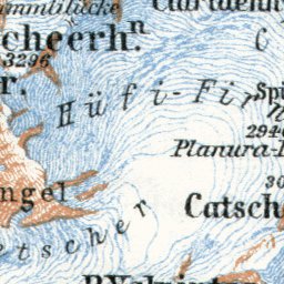 Waldin Tödi district map, 1909 digital map