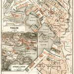 Waldin Toulon town plan. Map of the environs of Toulon, 1902 digital map